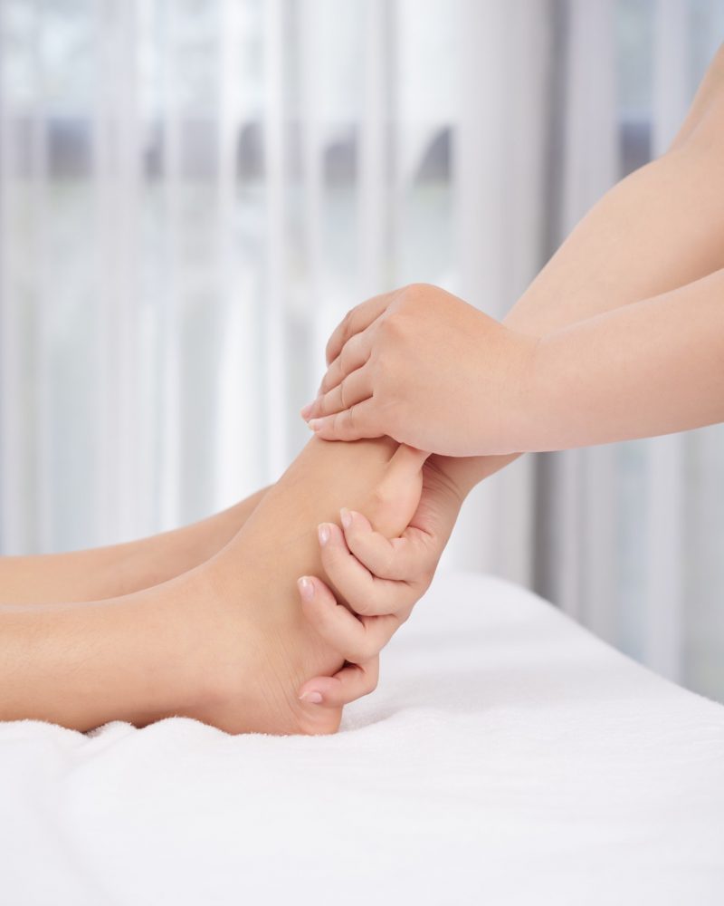 Relaxing feet massage